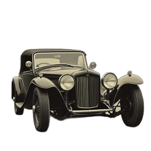 car, photorealistic, 3d render, old transparent PNG cut-out