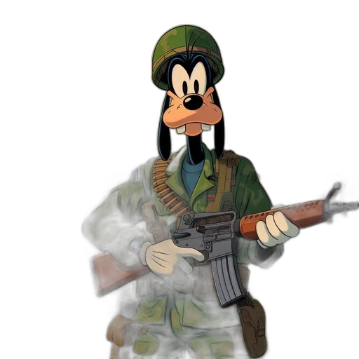 weapon, animal, jacket, staff transparent PNG cut-out