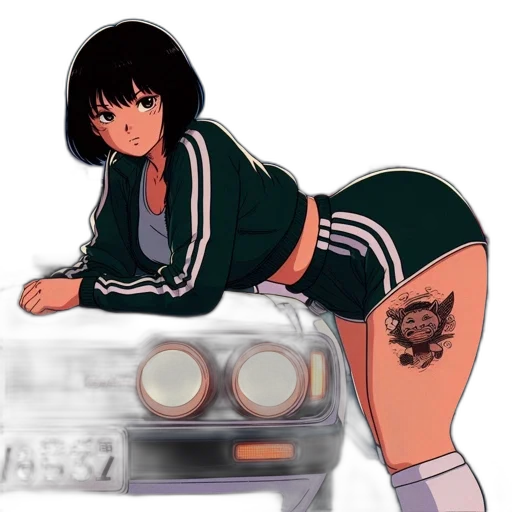 car, jacket, robot, weapon transparent PNG cut-out