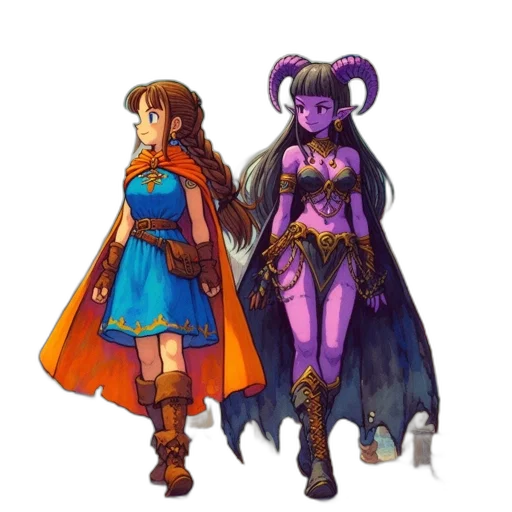 concept art, fantasy art, pixel art, watercolor transparent PNG cut-out