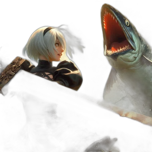 creature, dragon, sword, weapon transparent PNG cut-out