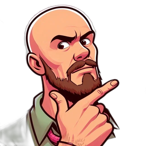 face, staff, jacket, pixel art transparent PNG cut-out