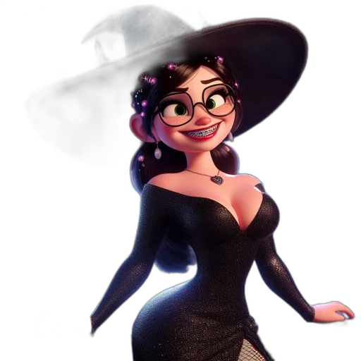 dress, staff, hat, concept art transparent PNG cut-out