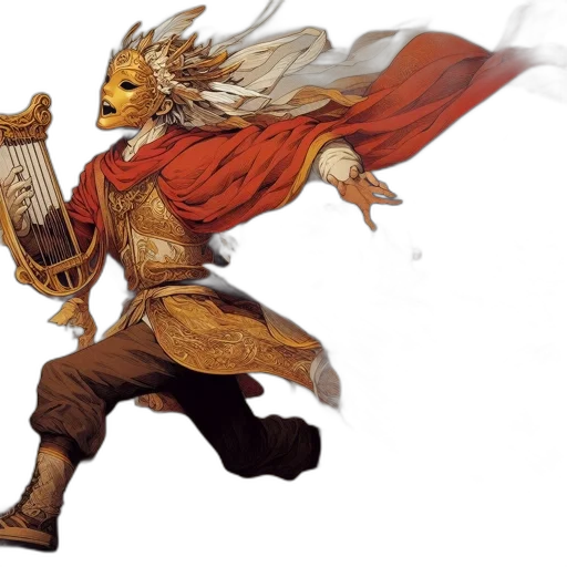 mask, staff, concept art, fantasy art transparent PNG cut-out