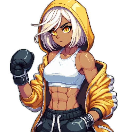 jacket, weapon, pixel art, concept art transparent PNG cut-out