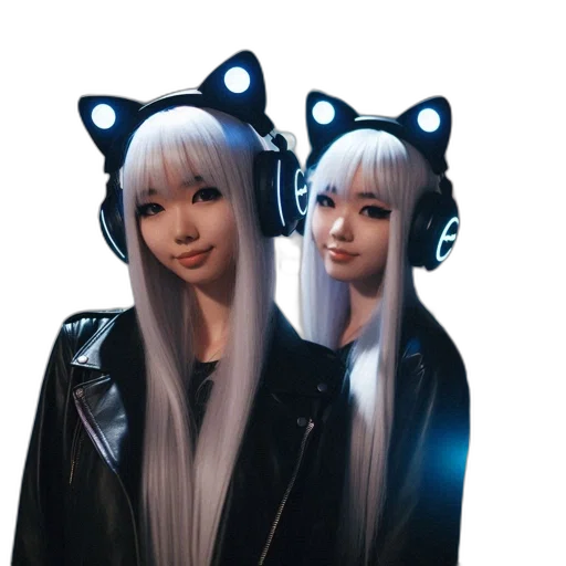 hair, creature, staff, jacket transparent PNG cut-out