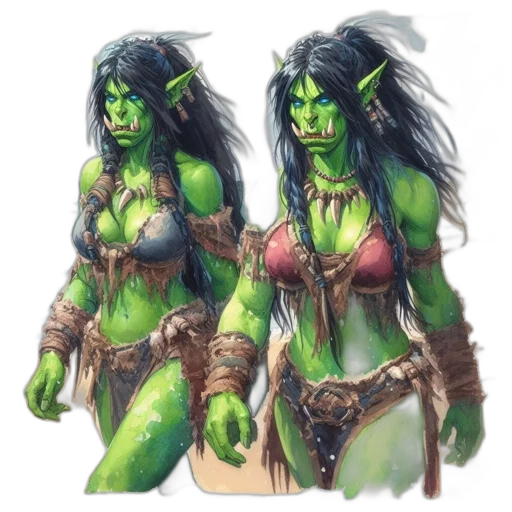 fantasy art, concept art, comic book art, 3d render transparent PNG cut-out
