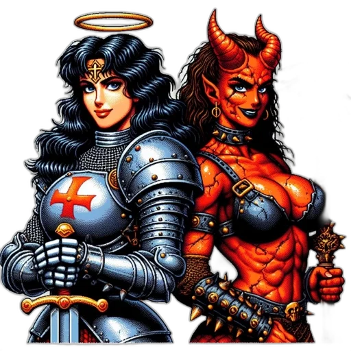pixel art, comic book art, fantasy art, concept art transparent PNG cut-out