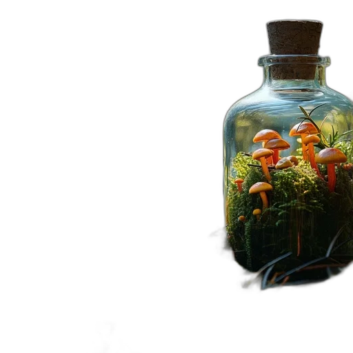 bottle, photorealistic, concept art, oil painting transparent PNG cut-out