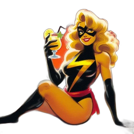 comic book art, concept art, cartoon, neon lights transparent PNG cut-out