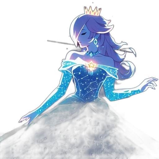 crown, dress, staff, concept art transparent PNG cut-out