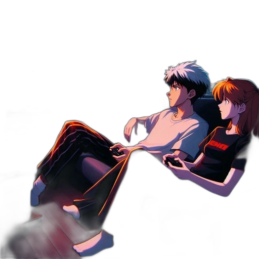 anime, concept art, 3d render, pixel art transparent PNG cut-out
