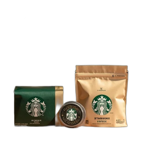 food, 3d render, earth tones, starbucks transparent PNG cut-out