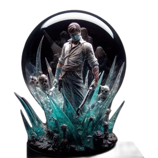 concept art, fantasy art, 3d render, underwater transparent PNG cut-out