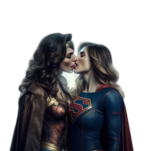 comic book art, concept art, photorealistic, two transparent PNG cut-out