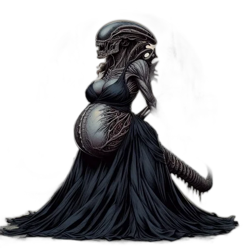 dress, creature, staff, hat transparent PNG cut-out