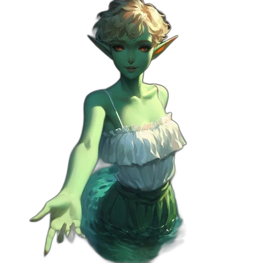 dress, staff, creature, mask transparent PNG cut-out