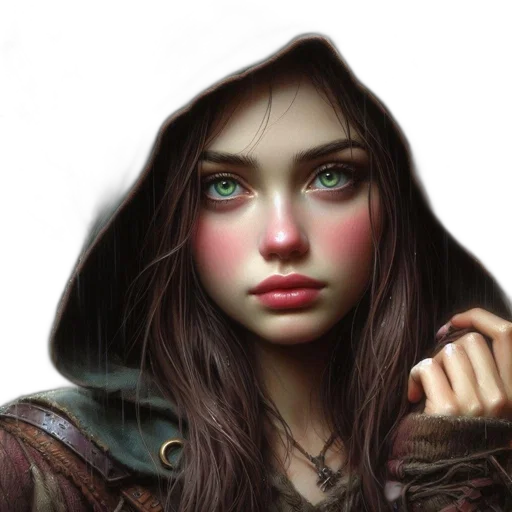 face, fantasy art, photorealistic, concept art transparent PNG cut-out