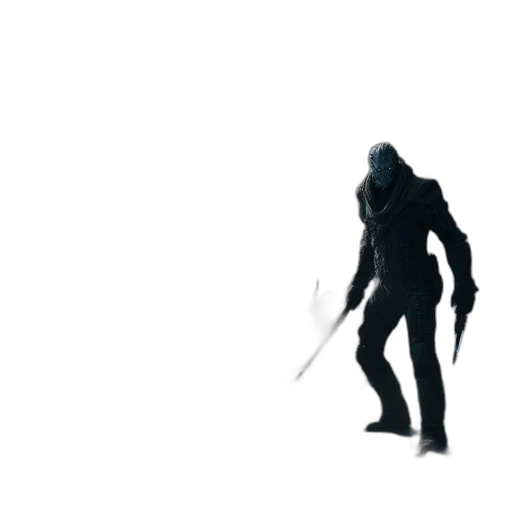 creature, sword, weapon, mask transparent PNG cut-out