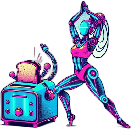 robot, weapon, cyberpunk, concept art transparent PNG cut-out
