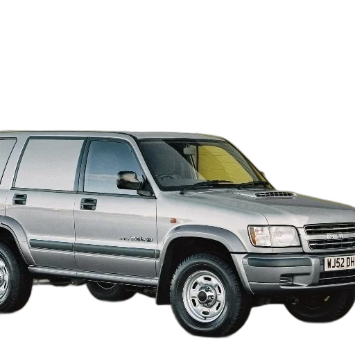 car, photorealistic, silver, isuzu transparent PNG cut-out
