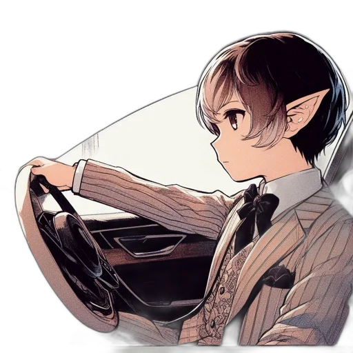 car, cartoon, concept art, anime transparent PNG cut-out