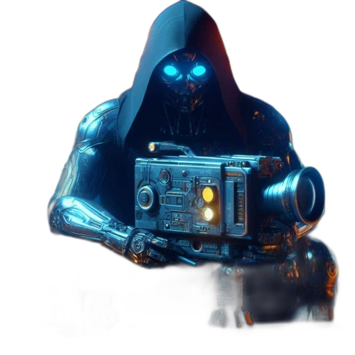 robot, weapon, mask, staff transparent PNG cut-out