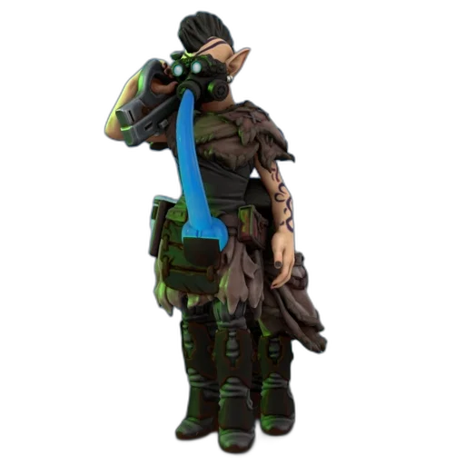 jacket, staff, weapon, mask transparent PNG cut-out