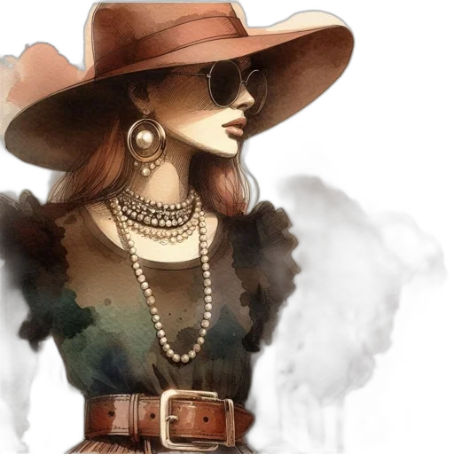 jewelry, hat, dress, concept art transparent PNG cut-out