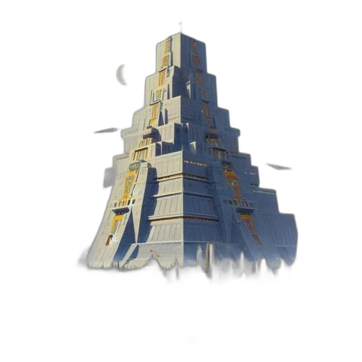 building, crown, robot, staff transparent PNG cut-out
