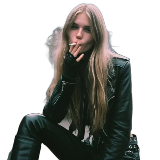 jacket, face, hair, photorealistic transparent PNG cut-out