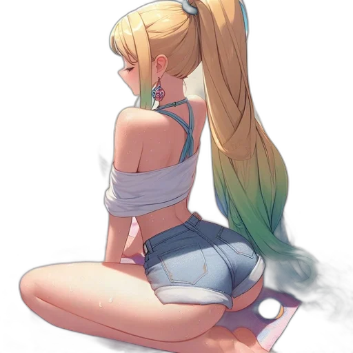 dress, staff, anime, concept art transparent PNG cut-out