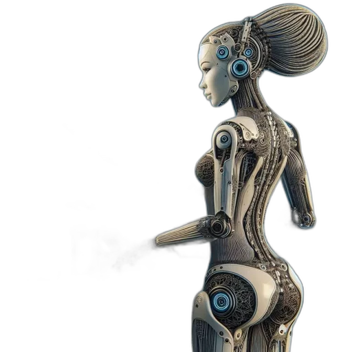 robot, jewelry, dress, concept art transparent PNG cut-out