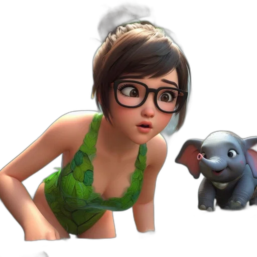 animal, creature, concept art, 3d render transparent PNG cut-out