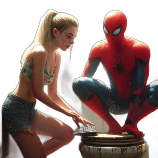 concept art, comic book art, fantasy art, photorealistic transparent PNG cut-out