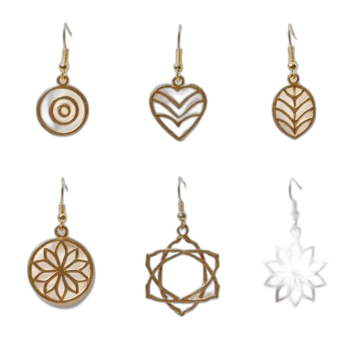 jewelry, monochrome, earth tones, collection transparent PNG cut-out