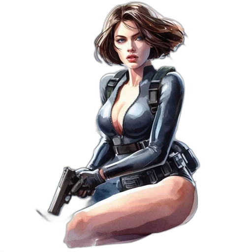 weapon, jacket, comic book art, concept art transparent PNG cut-out