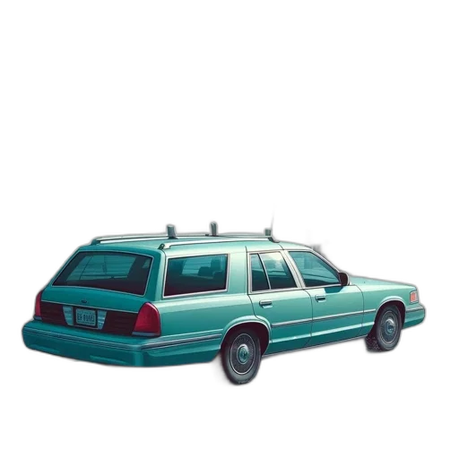 car, weapon, vaporwave, photorealistic transparent PNG cut-out