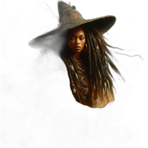 hat, staff, face, hair transparent PNG cut-out