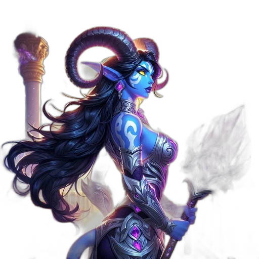 staff, fantasy art, concept art, comic book art transparent PNG cut-out