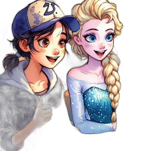 cartoon, watercolor, fantasy art, pixel art transparent PNG cut-out