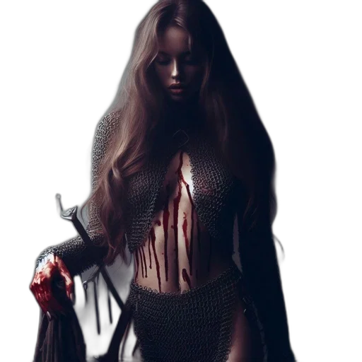 dress, fantasy art, concept art, comic book art transparent PNG cut-out