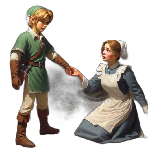 concept art, pixel art, fantasy art, oil painting transparent PNG cut-out