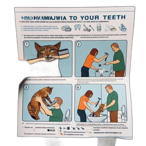 illustrated, guidebook, humorously, teaches transparent PNG cut-out