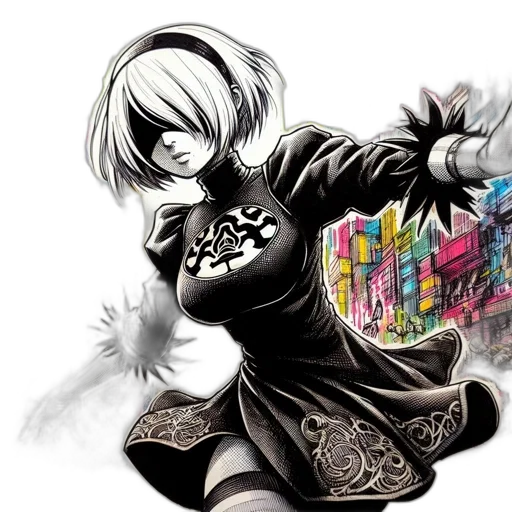 jacket, concept art, cyberpunk, comic book art transparent PNG cut-out