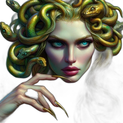 creature, hair, jewelry, fantasy art transparent PNG cut-out