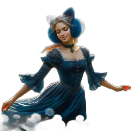 dress, staff, fantasy art, concept art transparent PNG cut-out