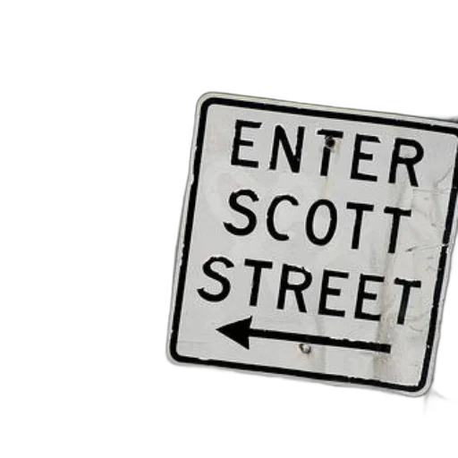 city street, weathered, sign, directs transparent PNG cut-out