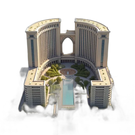building, 3d render, photorealistic, concept art transparent PNG cut-out