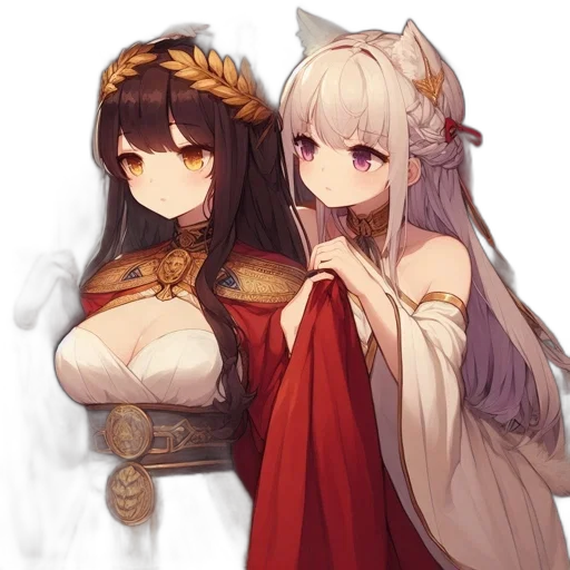 dress, dragon, crown, weapon transparent PNG cut-out